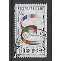 ITALY 1957 EUROPA FLAGS 60L BLUE SG 951 FINE USED