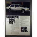 1980 Volkswagen Jetta Ad - What Do You Think It Is?