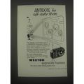 1954 Weston Exposure Meters Ad - Antidote for off-color shots