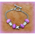 Summer Gift Kiss Charm Euro Beads Silver Tone B...