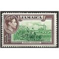 Jamaica 1938 SG130 1/- Green & Purple-Brown Mou...