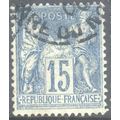 France 1876 - SG279 - 15c blue - Peace & Commer...