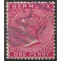 Bermuda 1883 SG23 1d Rose-Red Wmk Crown CA Good...