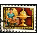 Lebanon 1973 Airmail Handicrafts 50P Used Stamp.