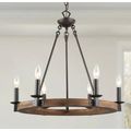 LNC Farmhouse Chandelier 6-Light Rustic Bronze ...