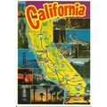 United States CALIFORNIA Map Postcard (C-33)