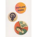 No Nuclear Bomb Weapons Women Power Guns Badge ...