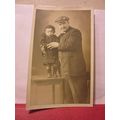 FATHER AND SON? antique photograph postcard by ...