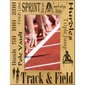 Track and Field Laser Engraved Wood Picture Fra...