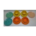 4 Modern Fiesta Fiestaware Yellow Orange Tea Cu...