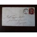 1866 GB QV 1d Red stamp GT Plate 94 cover J Off...