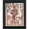 MALTA 1922 SG 123 1/4d CHOCOLATE BROWN FINE USED#2