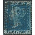 1858 SG47 2d Blue Plate 13 Good/Fine Used Check...