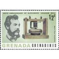 GRENADINES, Alexander Graham Bell, pastel green...