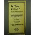 1943 E.F. Hutton & Company Ad - Is Peace Bearish?