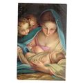 VIRGIN MARY AND CHILD, painting unused vintage ...