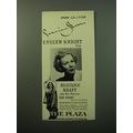1950 The Plaza Hotel Ad - Evelyn Knight and Bea...