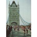 London Marathon Runners at Tower Bridge Postcard
