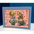 Card 4 1/4 inch X 5 1/2 inch Sisters