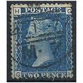 1858 SG47 2d Blue Plate 15 Good Used Check Lett...