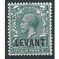 British Levant 1921 L20 4d Grey-Green Mounted M...