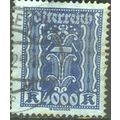 Austria 1922 - SG498 - 4000k blue on blue - Pin...