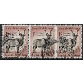 1959/1960 SG 175 - fine used (o) - strip of 3 -...