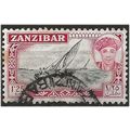 Zanzibar 1961 SG383 1/25 Slate & Carmine Fine U...