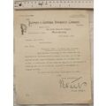 1931 letter Licenses & General Insurance, Manch...