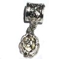 European Style Silver Tube Spacer Beads with Da...