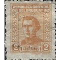 URUGUAY, General José Artigas, brown 1947, 2c