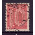 GERMANY 1920 OFFICIAL 10pf CARMINE SG 0125 FINE...