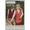 Vintage: Patons 2046 girls sleeveless cardigans...
