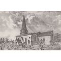 Bisley Church Gloucester Victorian Sketch Paint...