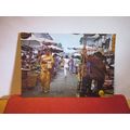 MARKET, QUEEN STREET, SINGAPORE unused vintage postcard =