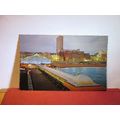 THE WEST PIER AT NIGHT, BRIGHTON, SUSSEX vintage unused postcard dated 1969 =