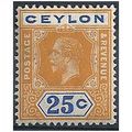 Ceylon 1912 SG312 25c Orange & Blue Mounted Min...