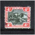 MALAYSIA 1904 SG36d 4c BLACK AND ROSE FINE USED#3