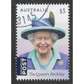 AUS 2019 $3.00 'QUEENS BIRTHDAY' FINE USED (EBI...