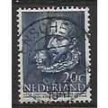 NETHERLANDS 1947 SOCIAL RELIEF 20c + 5c BLUE HU...
