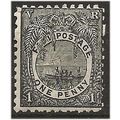 Fiji 1895 SG97 1d Black Perf 11 Mounted Mint . ..