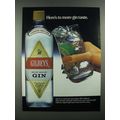 1983 Gilbey's Gin Ad - More Gin Taste