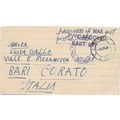 East Africa POW Mail Camp #357, Mitubiri to Ita...