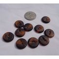 XX10 10 Tortoise Brown Buttons 15mm Fish Eye Di...