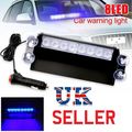 8 LED Blue Car Strobe Light 12v Mine Rescue Bom...