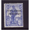 MALTA 1925 SG142 2 1/2d on 3d ULTRAMARINE M MIN...