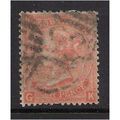 GB 1868 QV 4d Vermilion used stamp (G & K) Plat...