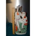 staffordshire flatback figure musician with spa...