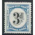 South West Africa 1931 D50 3d Black & Blue Post...