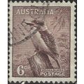 AUSTRALIA, BIRD, Kookaburra, brown 1956, 6d, #4